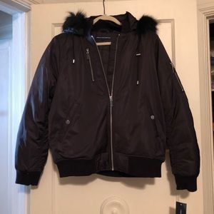 French Connection black puffy bomber